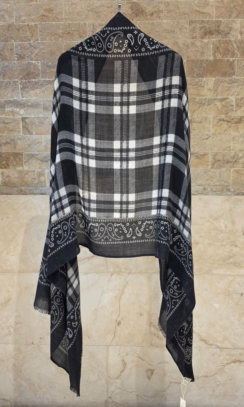 C24476 Bandana Plaid Scarf