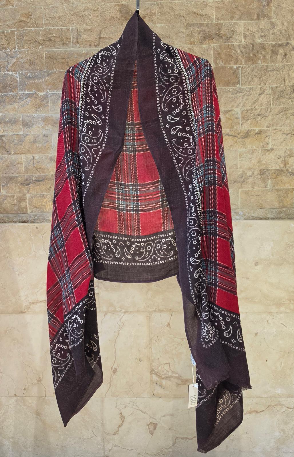 C24476 Bandana Plaid Scarf