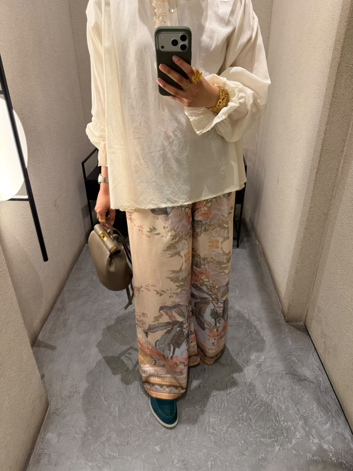 Ruffled Neckline Oversized Top DB3583