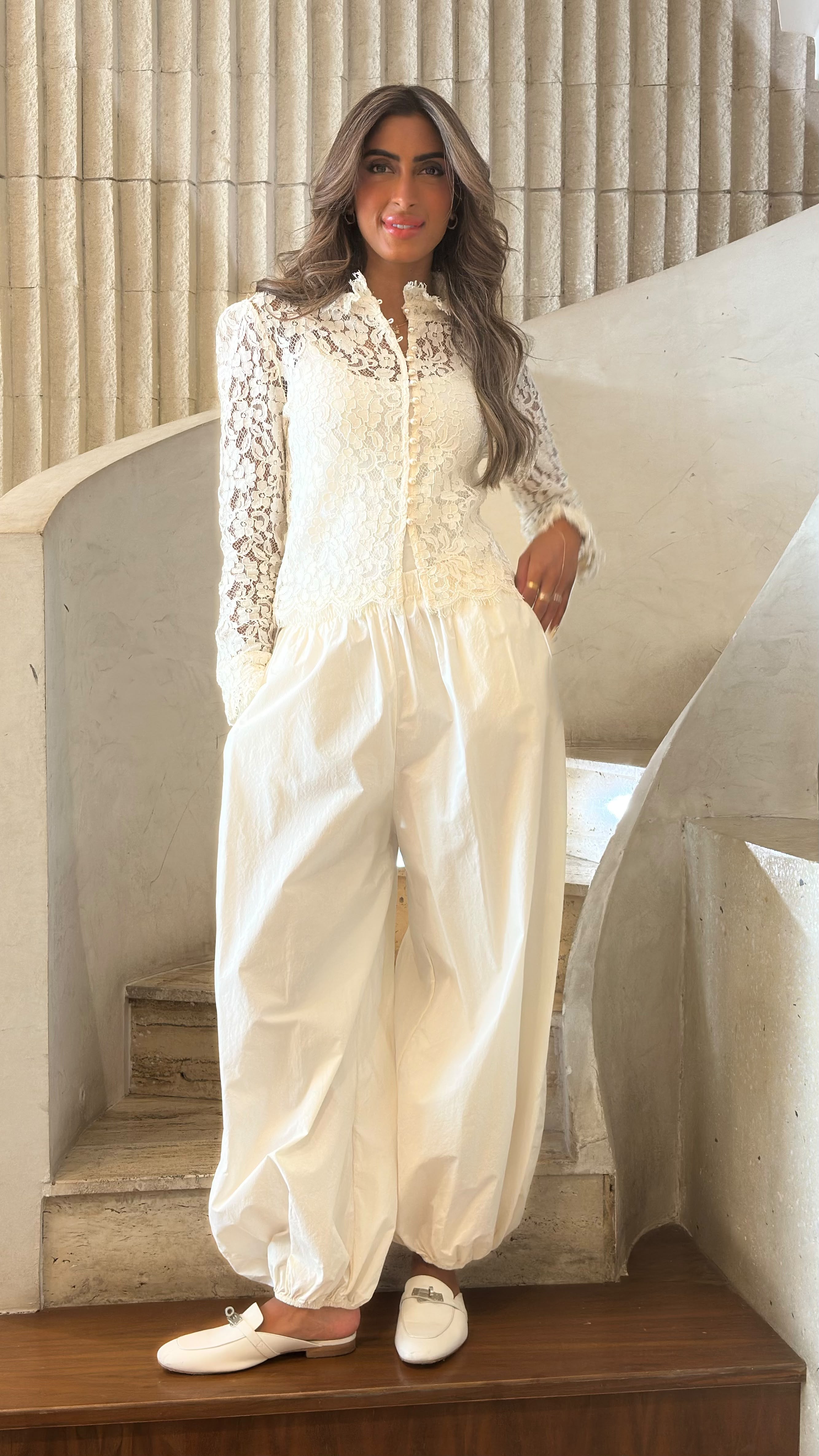 TDM08726 Parachute Harem Pants سروال حريمي واسع من قماش الباراشوت