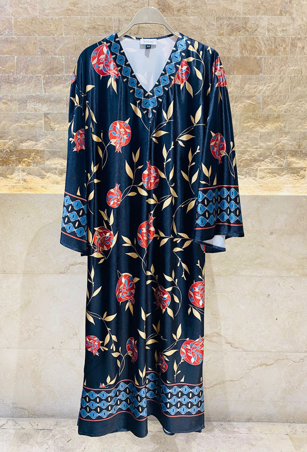 Printed Black Kaftan