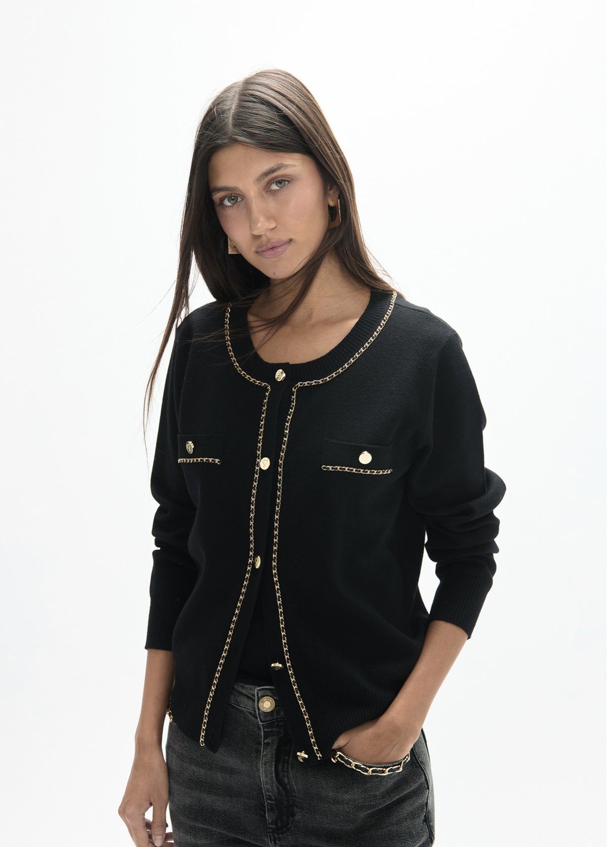 LF2611019.00N Chain Cardigan