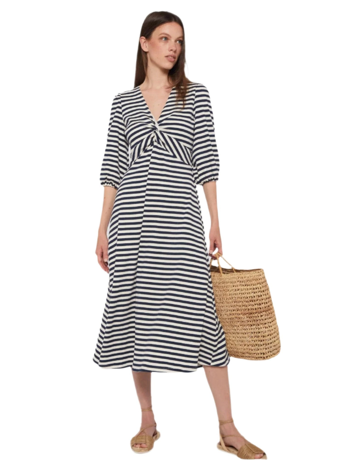Carolina Stripe Midi Dress - 31033