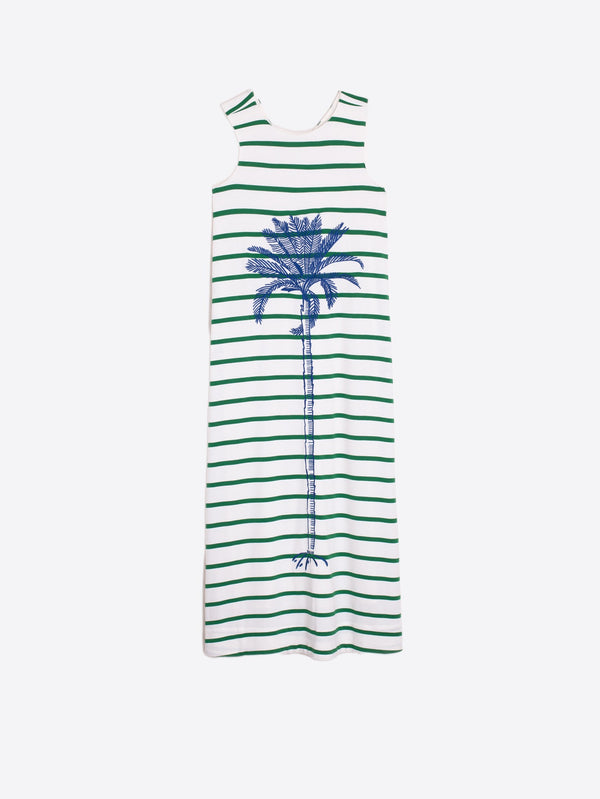Round Neck Long Strap Dress - 32244