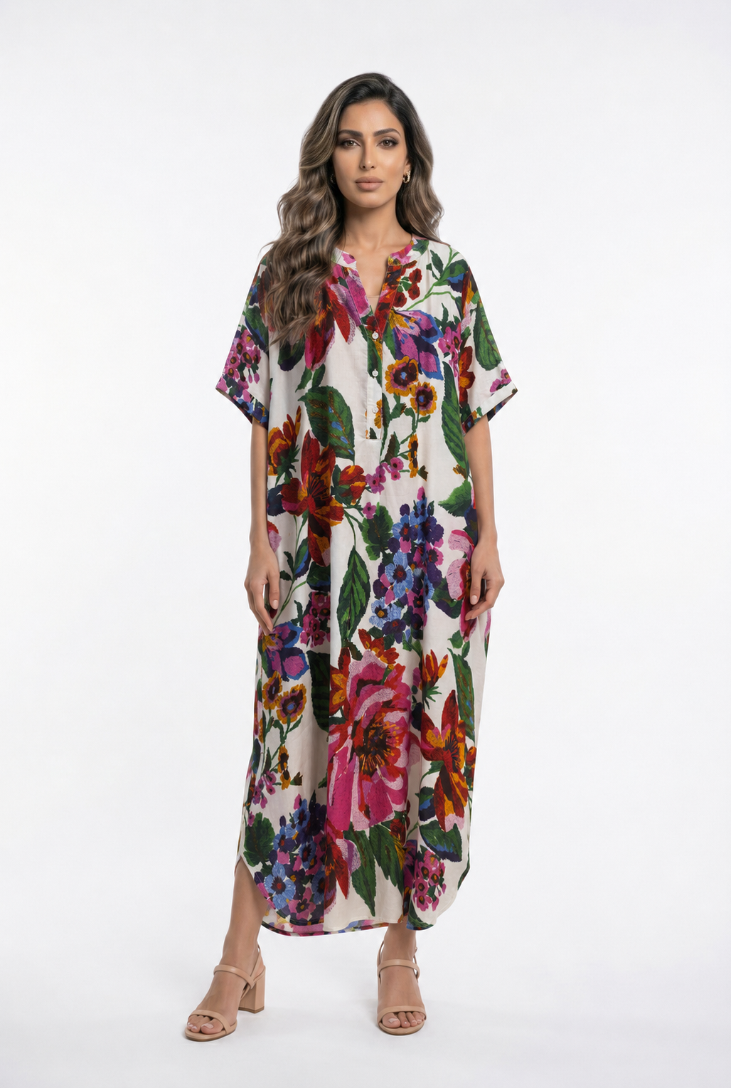 67916-1358 Floral Print Tunic Dress