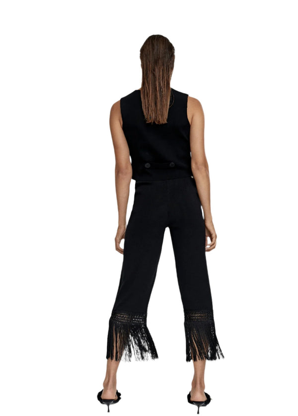 Monochrome Knit Cropped Pants - MS2414001