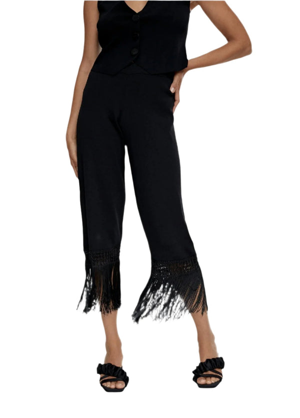 Monochrome Knit Cropped Pants - MS2414001