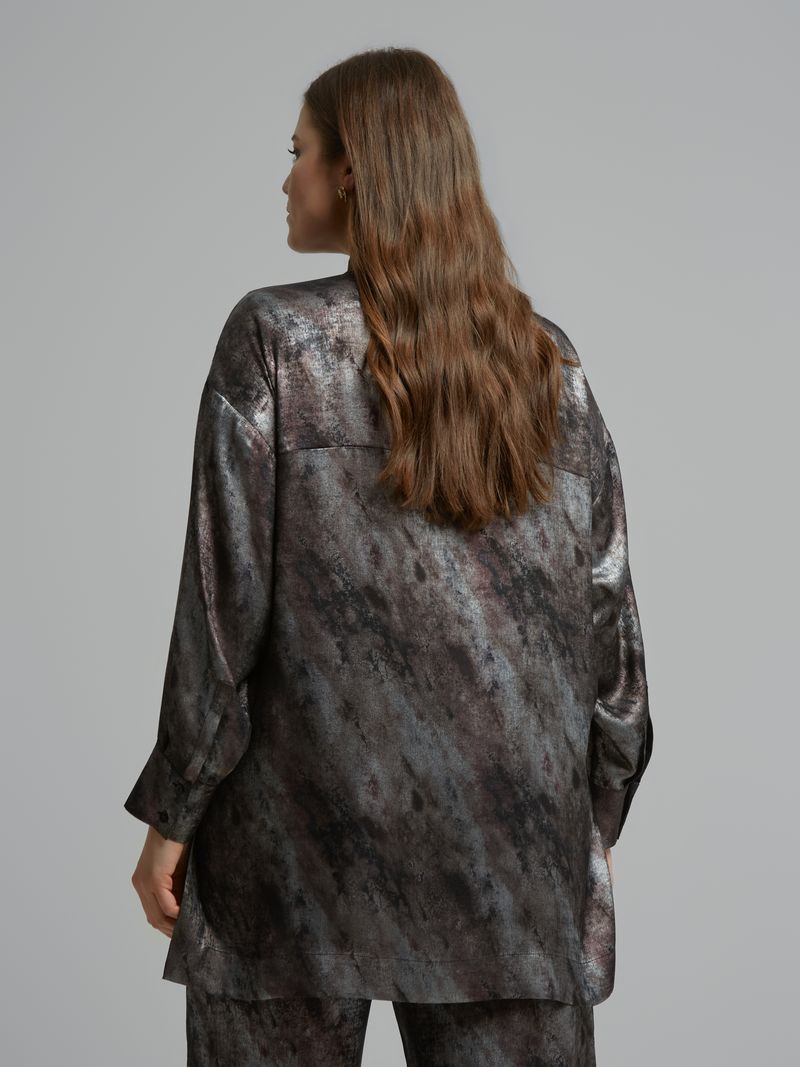 Printed Satin Shirt & Wide-Leg Trousers Set 8601.3059/2079