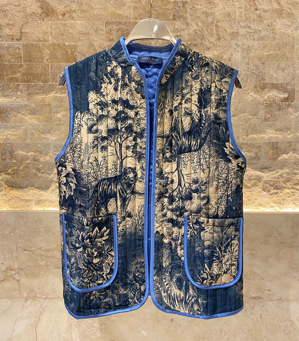 KD7293 Safari Jungle Print Vest سترة طباعة سفاري