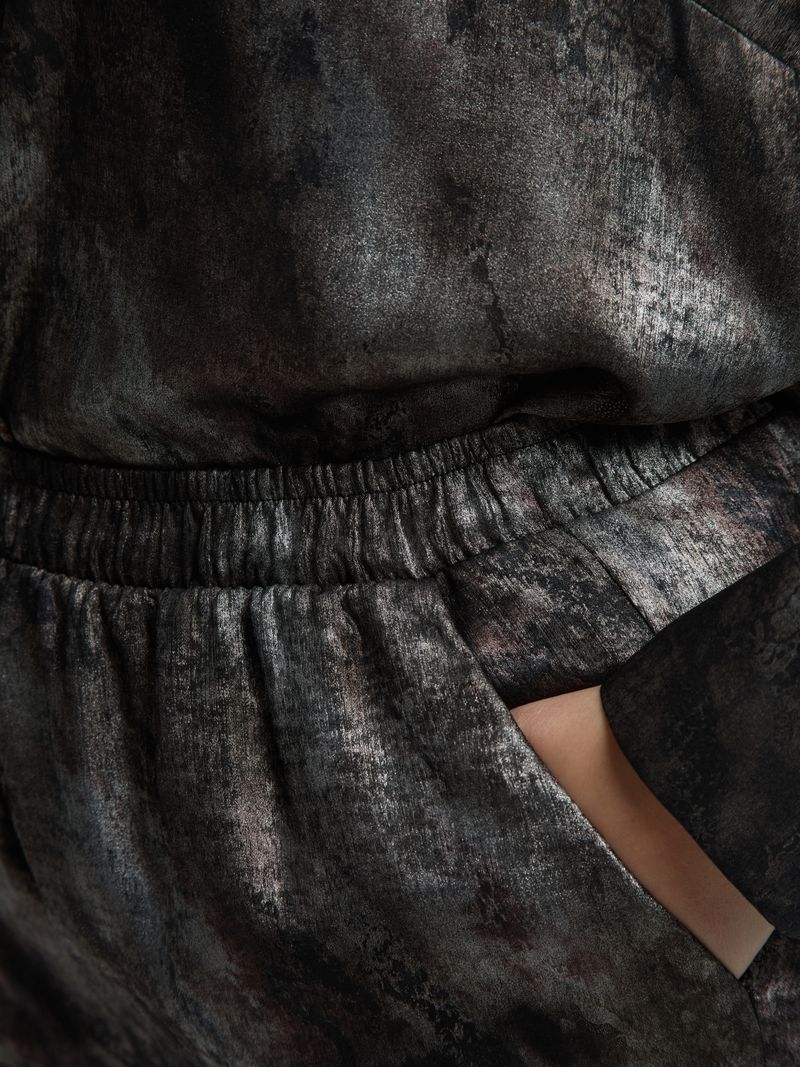 Printed Satin Shirt & Wide-Leg Trousers Set 8601.3059/2079
