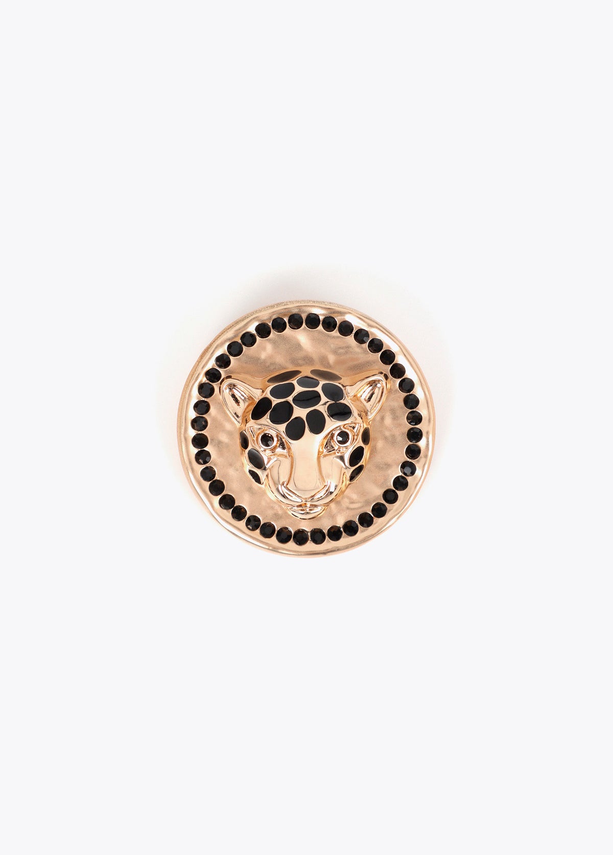 LF2603021 Leopard Head Medallion Brooch