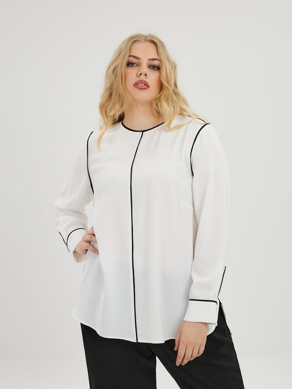 Oversized Top with Piping - 8201.1011