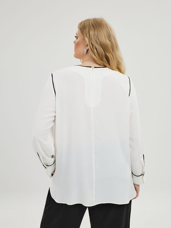 Oversized Top with Piping - 8201.1011