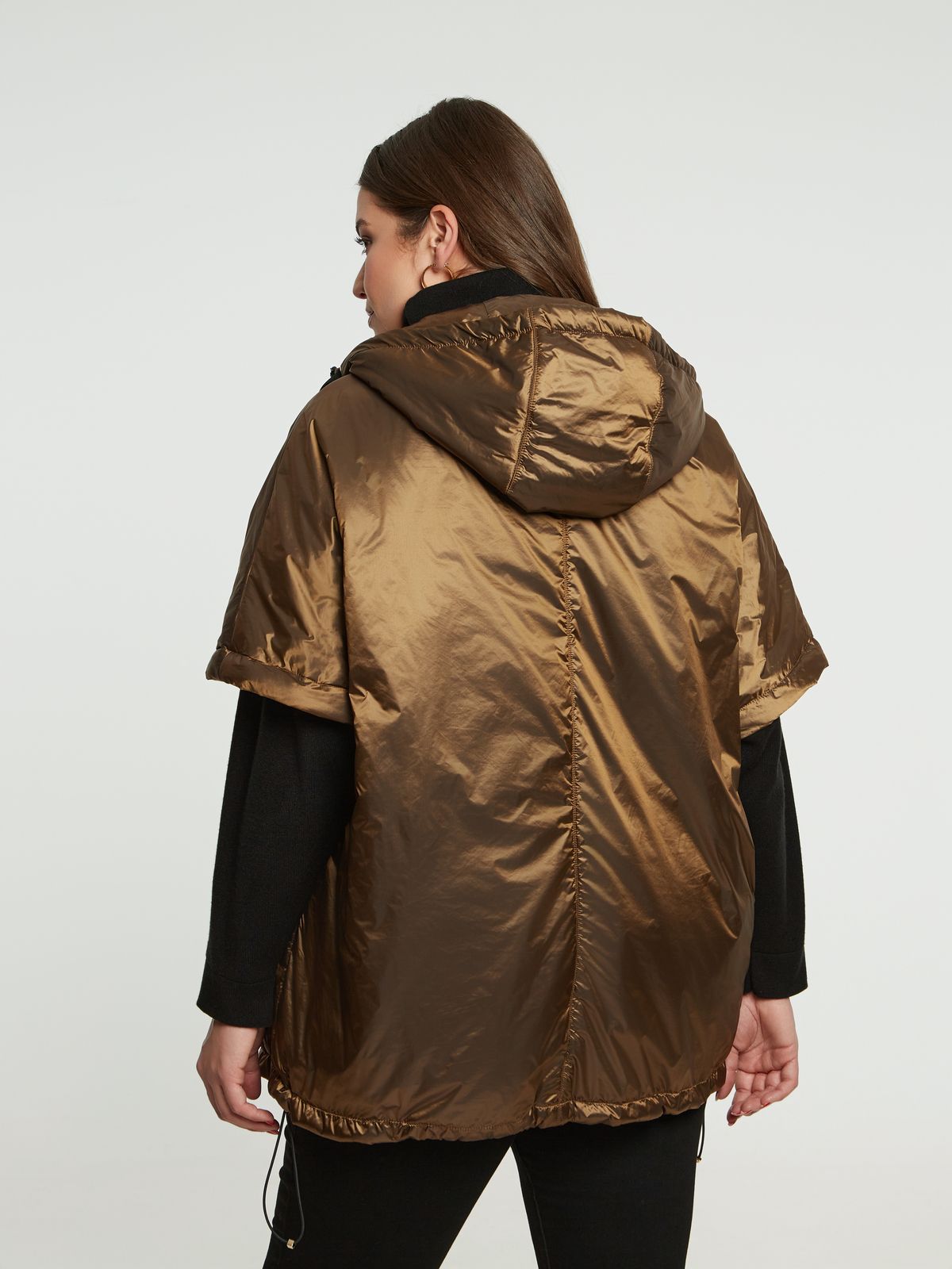 0004.4513 Relaxed Fit Hooded Puffer Jacket - Brown Loft