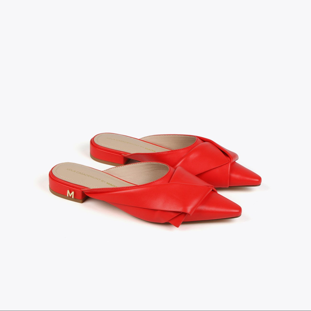 2505006 Faux Leather Mules with Tie Details - Brown Loft