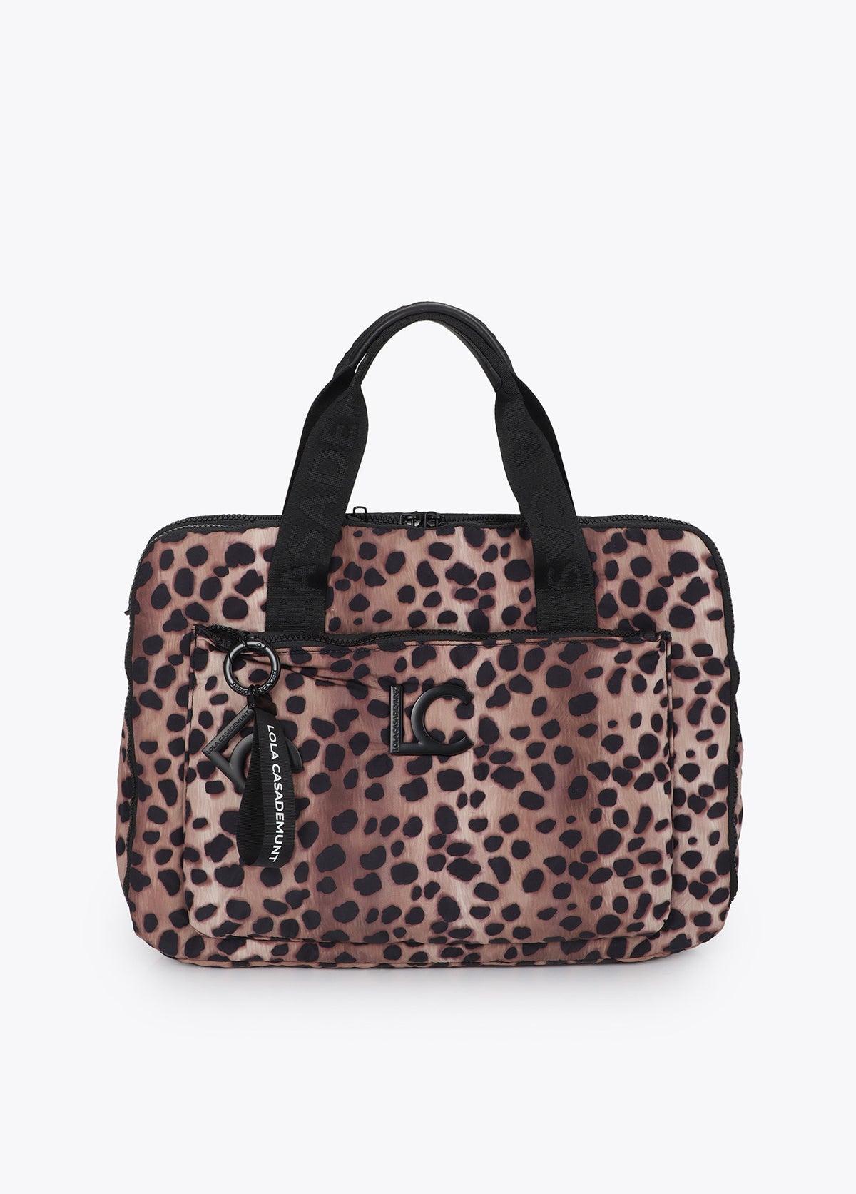 LF2612015 Nylon Laptop Bag with Animal Print