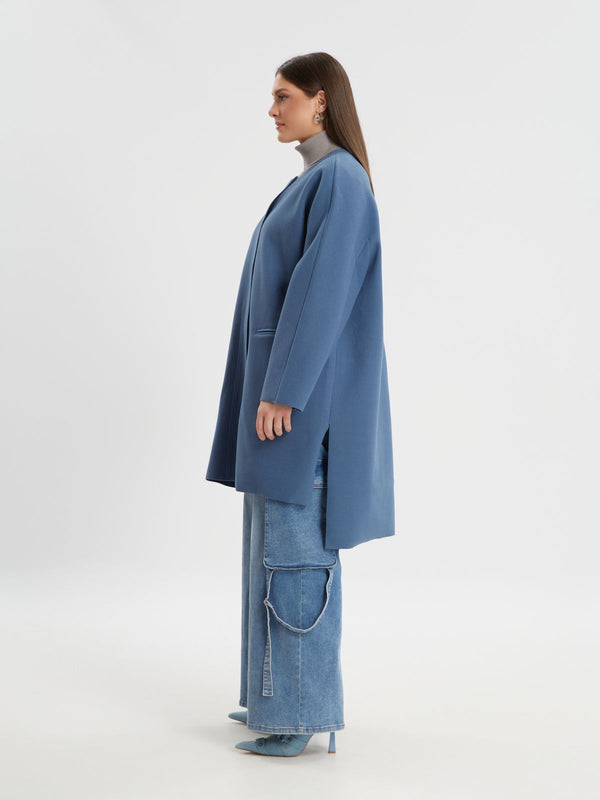 Long Back Oversized Wool Coat - 8203.4021