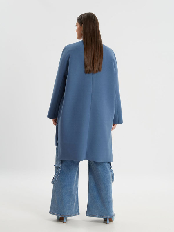 Long Back Oversized Wool Coat - 8203.4021