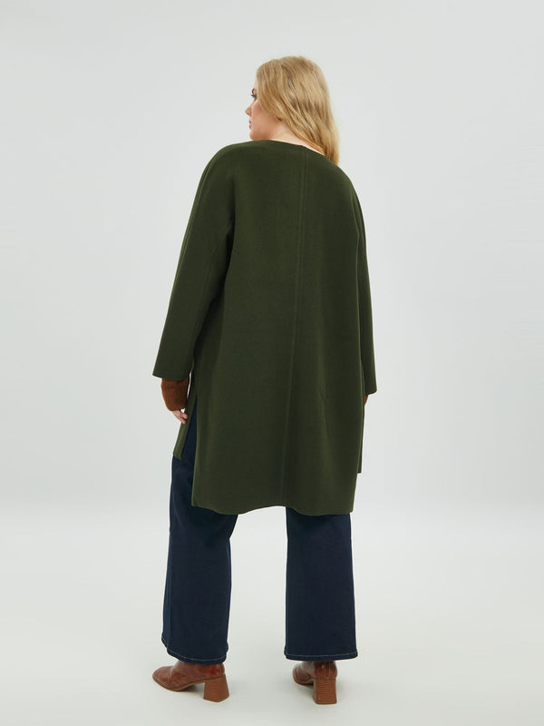 Long Back Oversized Wool Coat - 8203.4021