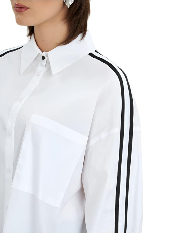 Long Back Oversized Poplin Shirt - 8201.3048