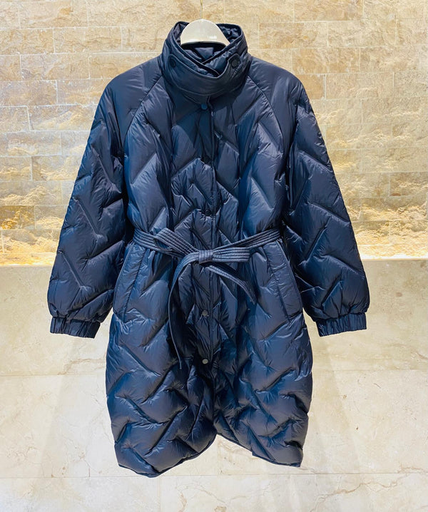 Quilted Oversized Belted Jacket - 5EA180582