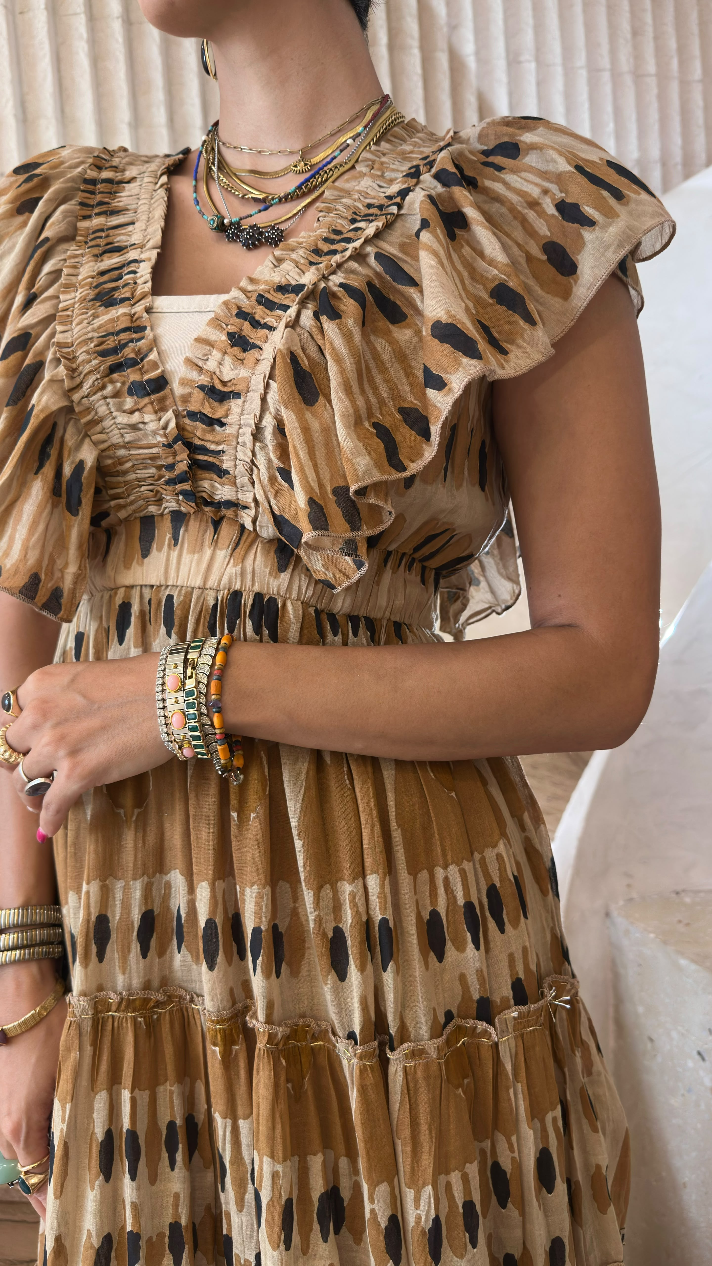 Hilton Printed Tiered Maxi Dress