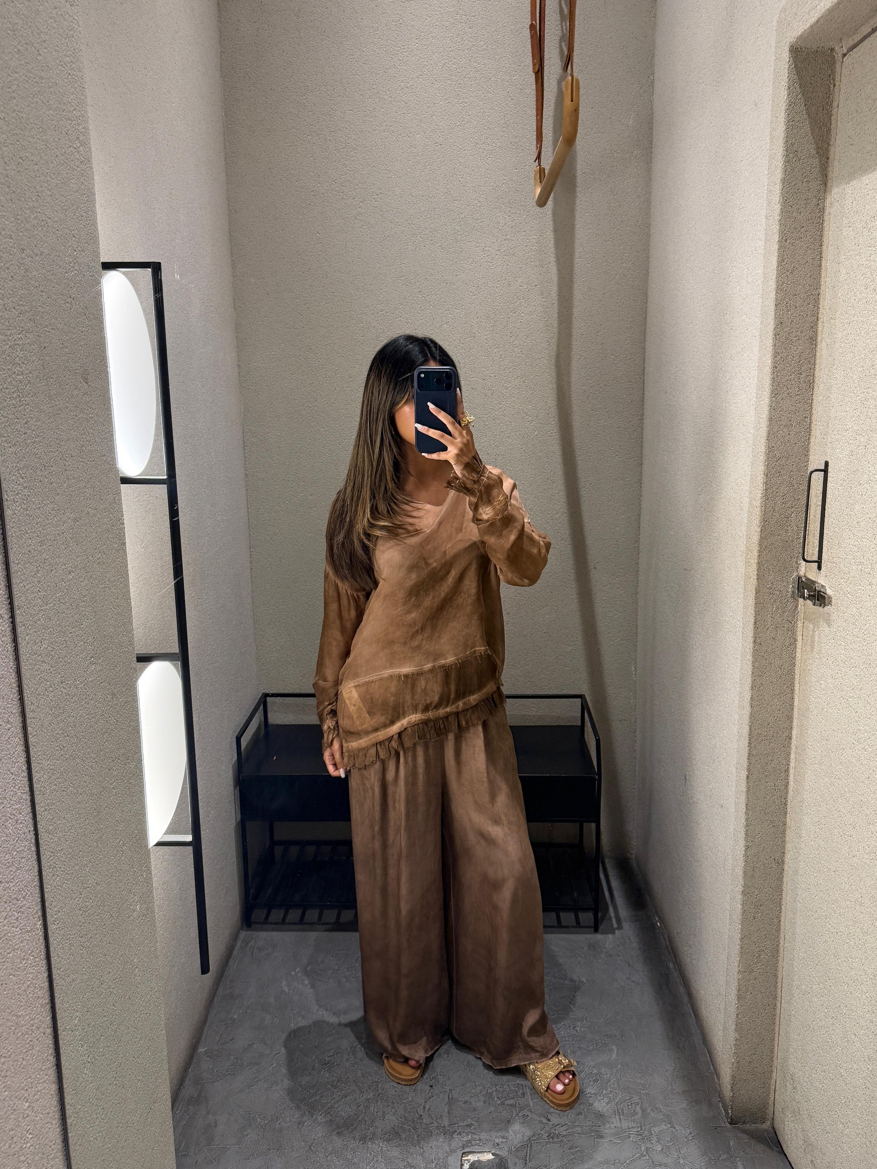 S25/S96 Semi Sheer Top and Pants بلوزة وبنطال شبه شفافين