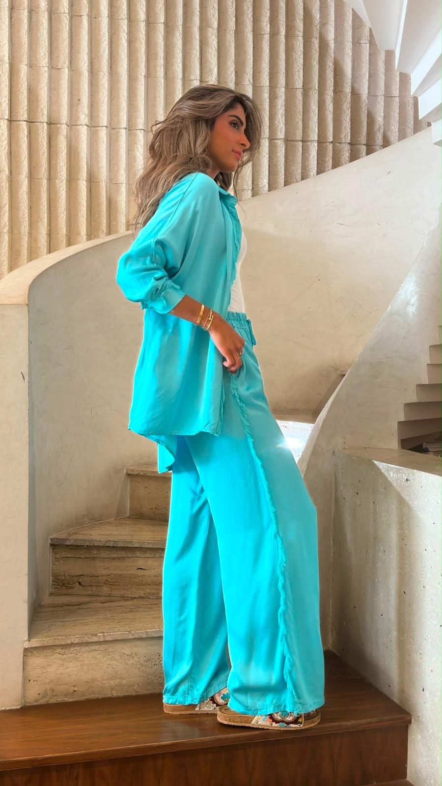 KD8607/05VS Satin Shirt and Pants