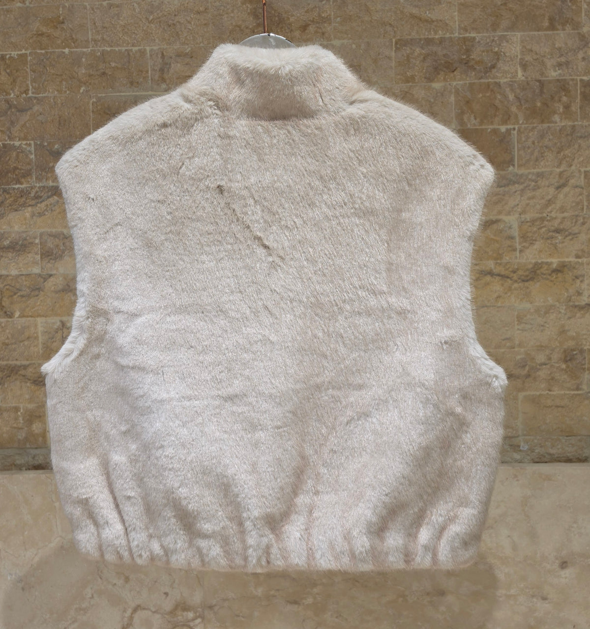 Gaby Plain Faux Fur Vest