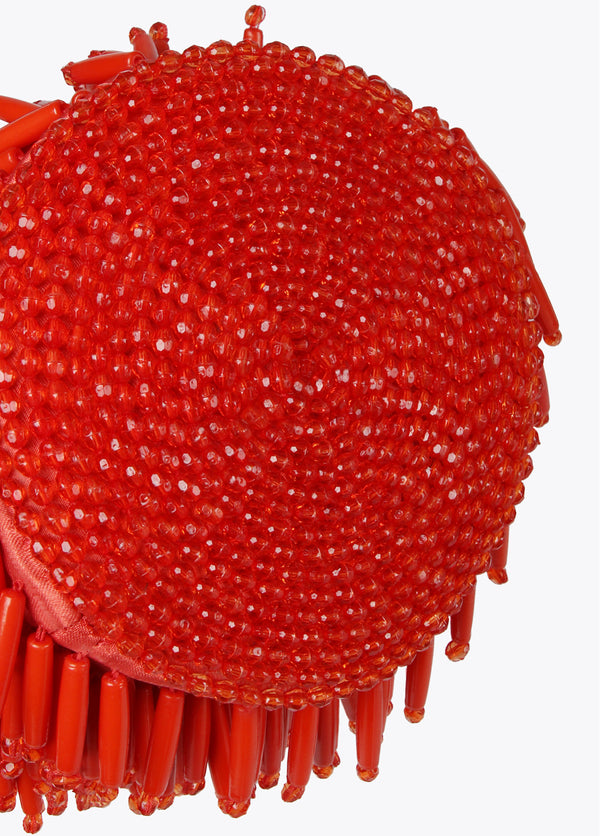 Small Bag with Coral-Effect Beading