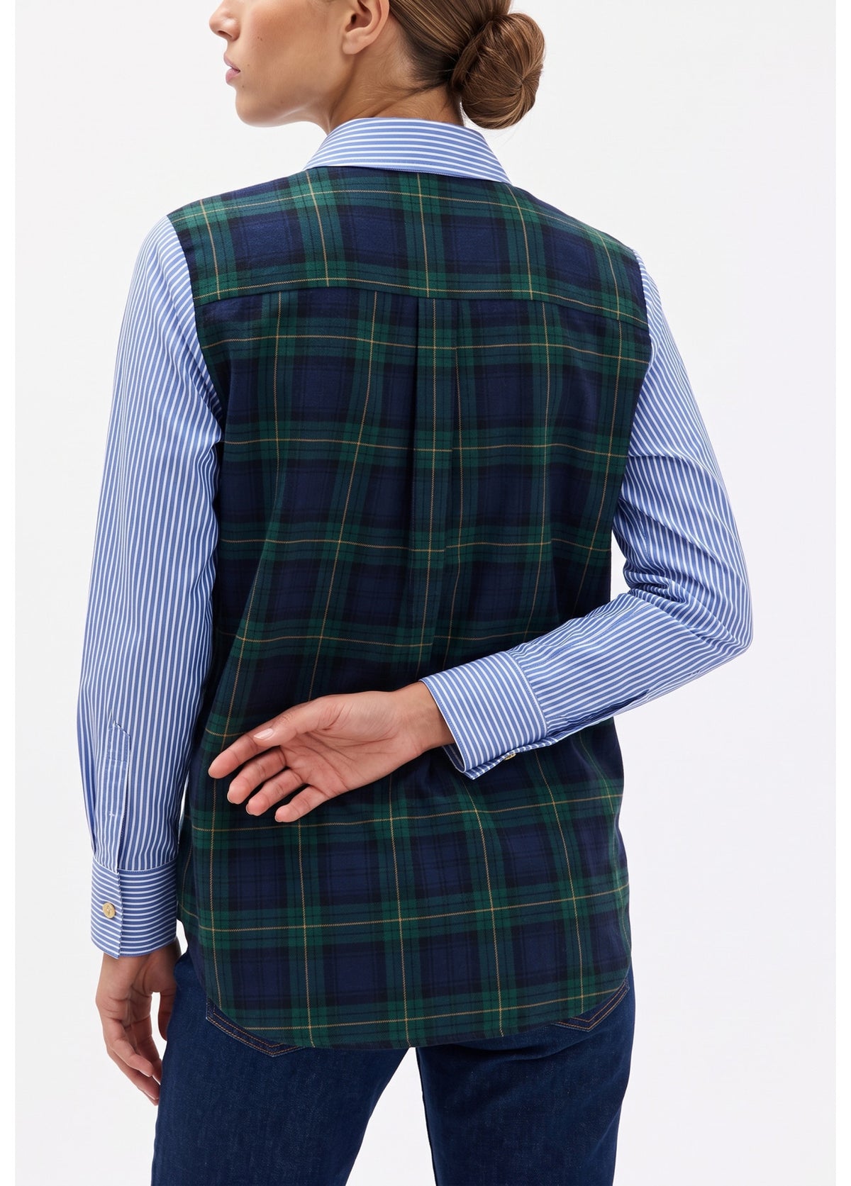 LF2615037 Tartan Patterned Long Back