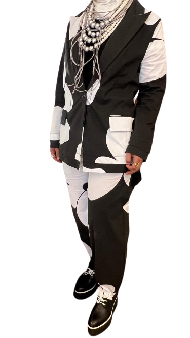 24SGC31F (Flower Print Jacket) سترة طباعة الزهور