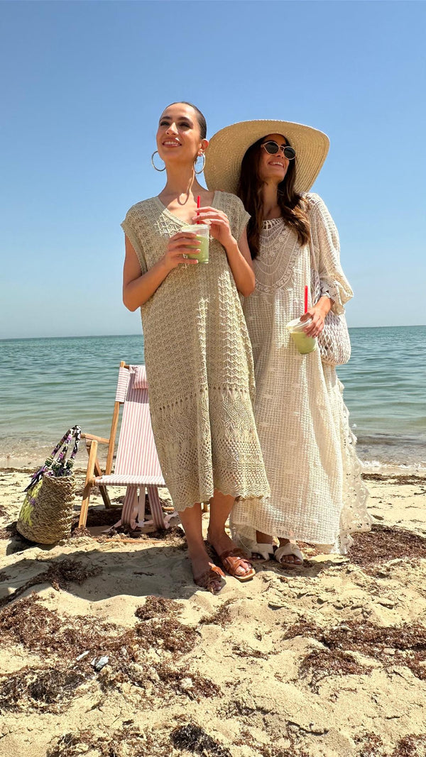 Lurex Crochet Knitted Dress