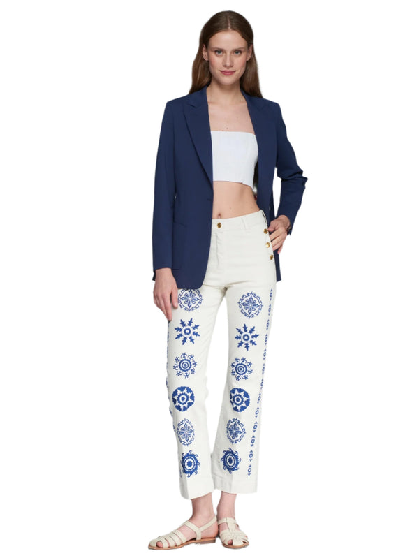 Flared Denim Pants - 32111