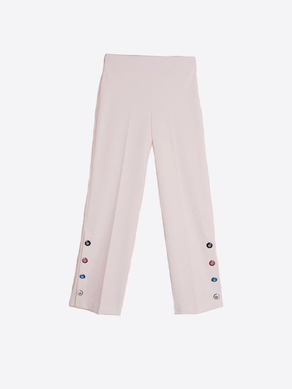High Waisted Elastic Knit Pants - 31313