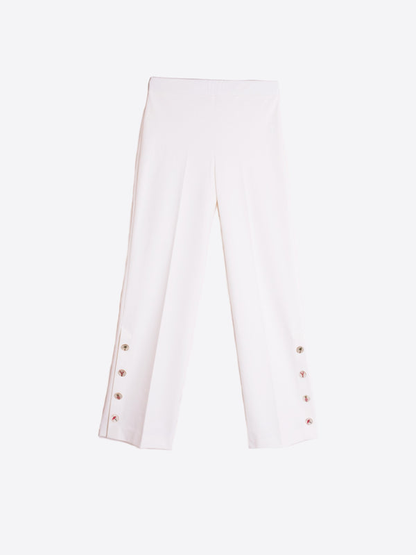 Straight Pants with Elastic Waistband - 32204