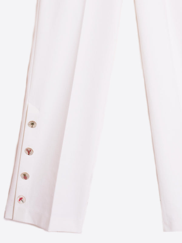 Straight Pants with Elastic Waistband - 32204