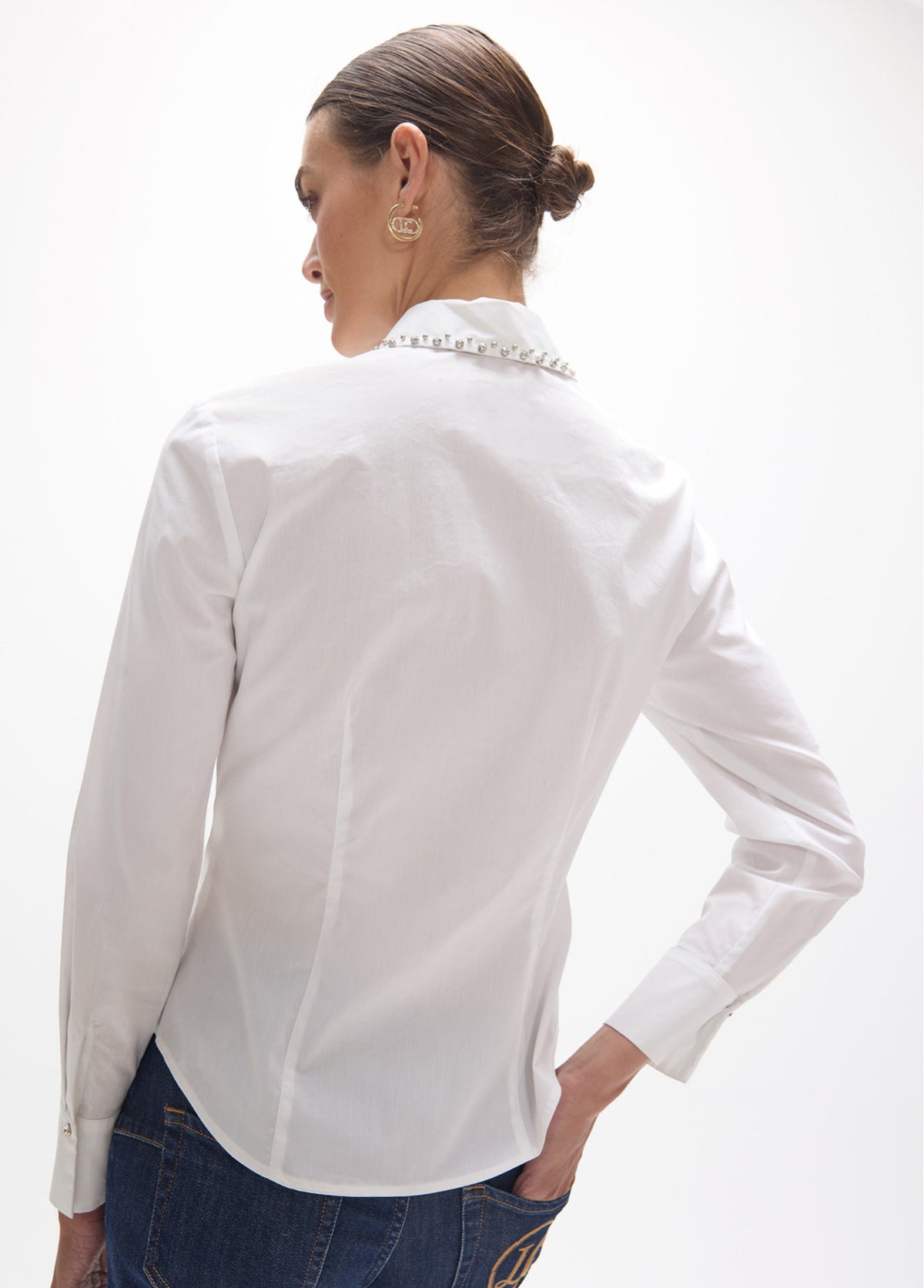 LF2615006 Fitted White Poplin Shirt