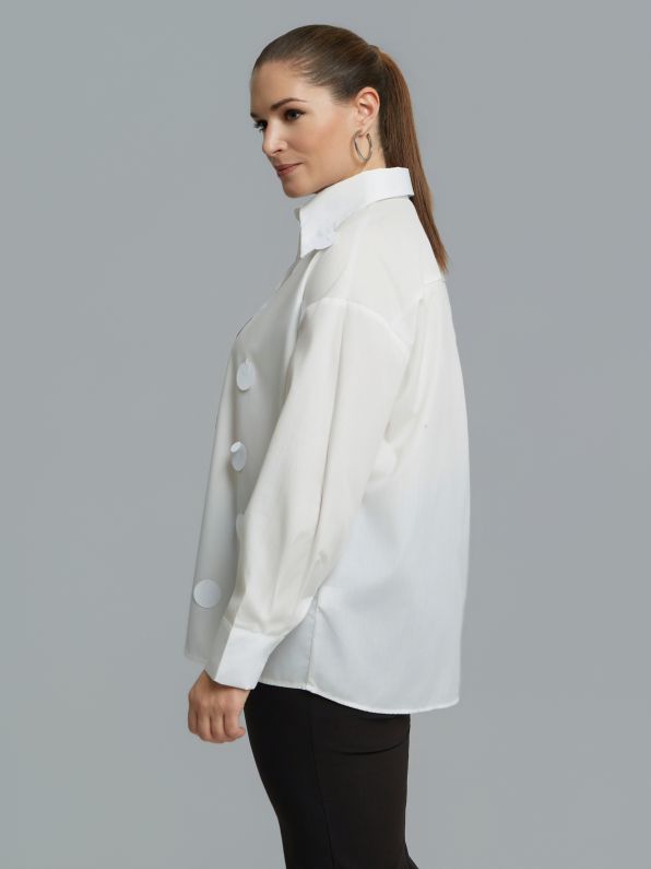 Shirt with Circular Embellishments 0004.3511