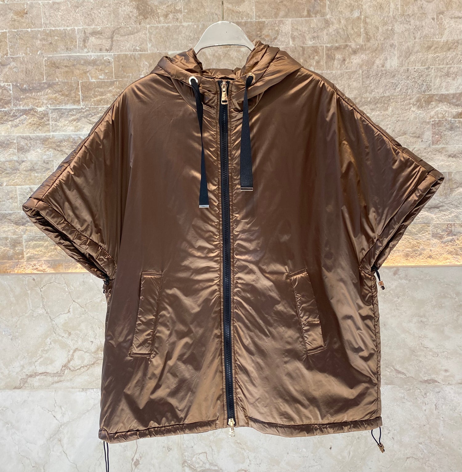 0004.4513 Relaxed Fit Hooded Puffer Jacket - Brown Loft