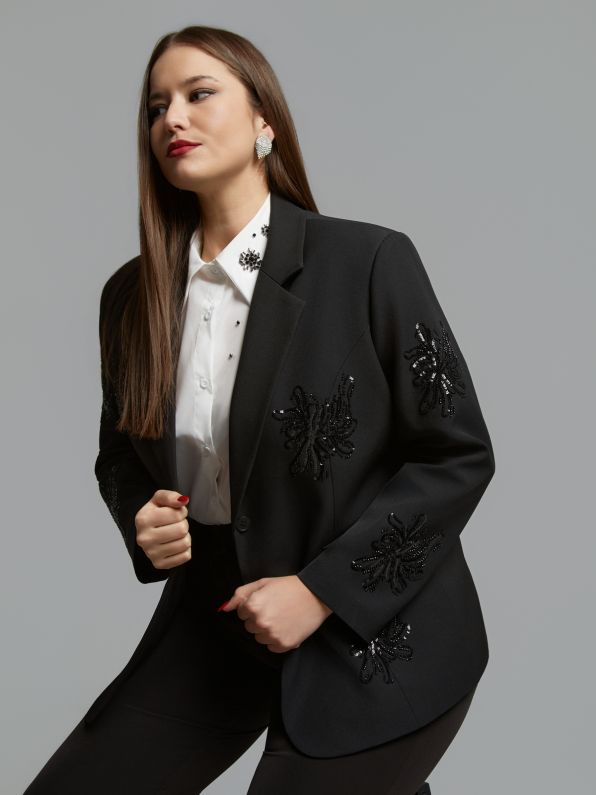 Floral Sequin Embroidered Jacket 0004.4522.N