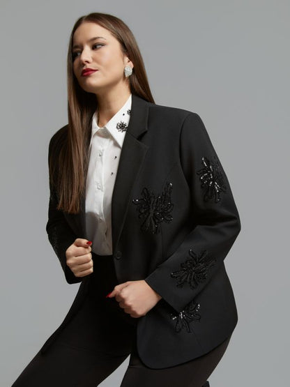 Floral Sequin Embroidered Jacket 0004.4522.N
