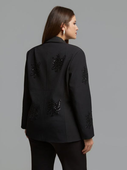 Floral Sequin Embroidered Jacket 0004.4522.N