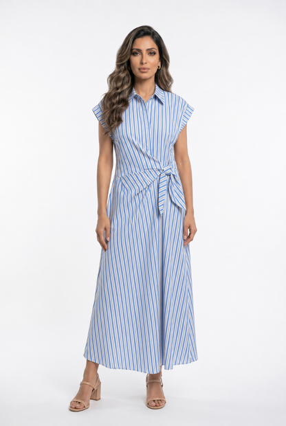 Striped Midi Dress TDM23824-7 فستان ميدي مخطط