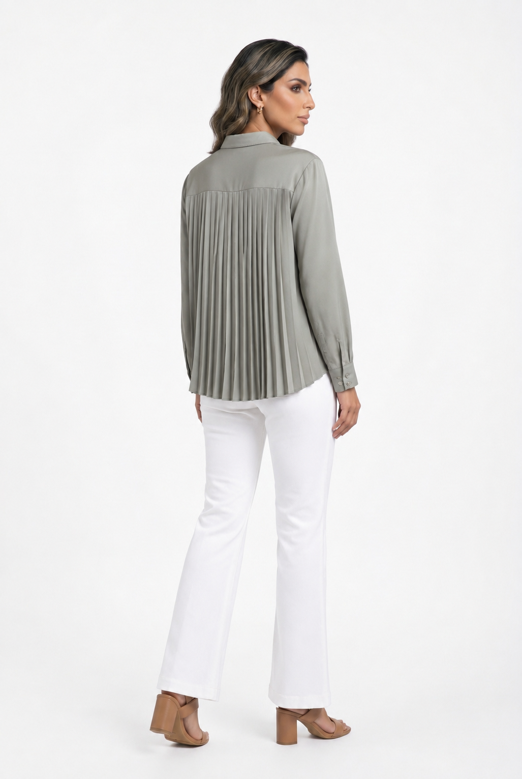DB90418 Oversized Long Back Shirt