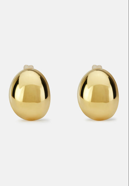 Lore Earrings أقراط بيضاوية سميكة على شكل قبة