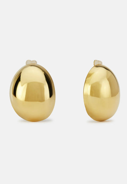 Lore Earrings أقراط بيضاوية سميكة على شكل قبة