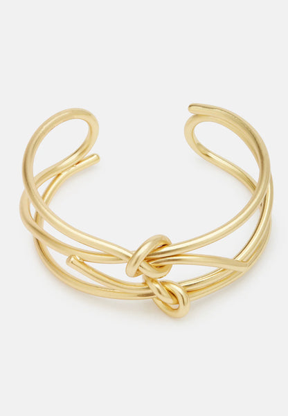 Vera Bracelet سوار مفتوح مزدوج بتفاصيل عقدة