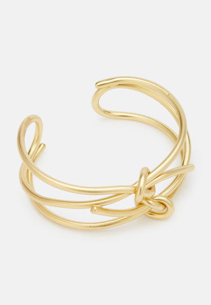 Vera Bracelet سوار مفتوح مزدوج بتفاصيل عقدة