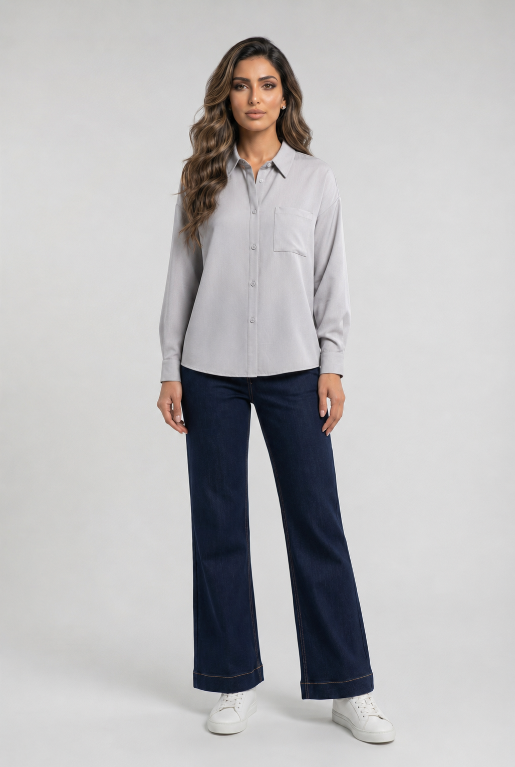 Oversized Pleated Back Shirt DB13890